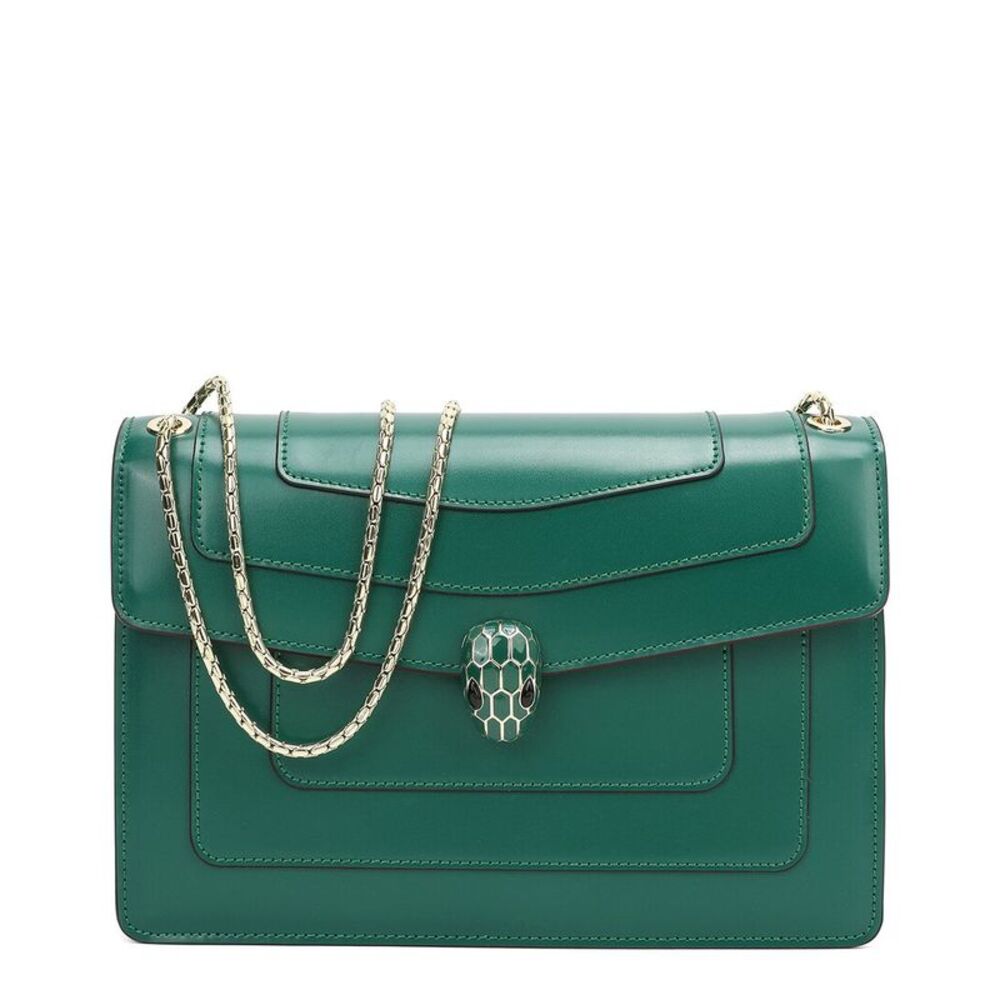 Tiffany & Fred Paris Top-Grain Leather Satchel, Green